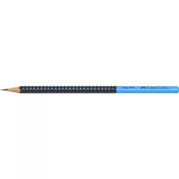   Grafitceruza, HB, háromszögletű, FABER-CASTELL "Grip 2001", fekete, kék