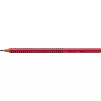   Grafitceruza, B, háromszögletű, FABER-CASTELL "Grip 2001", piros