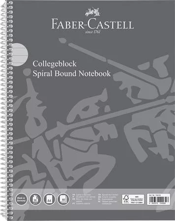 Spirálfüzet, A4, vonalas, 80 lap, perforált, lyukasztott,  FABER-CASTELL