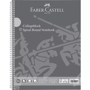  Spirálfüzet, A4, kockás, 80 lap, perforált, lyukasztott, FABER-CASTELL