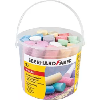   Aszfaltkréta, 20 darabos,  EBERHARD FABER, 8 különböző szín