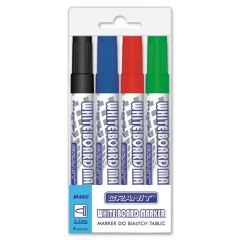   Táblamarker készlet, 2-3 mm, kúpos, GRANIT "M460", 4 különböző szín