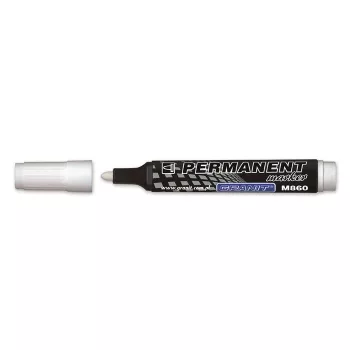   Alkoholos marker, 3-4 mm, kúpos, GRANIT "M860", fehér