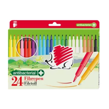   Filctoll készlet, 1 mm, antibakteriális, ICO "Süni 300", 24 különböző szín