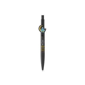   Golyóstoll, 0,8 mm, nyomógombos, ICO "Astronaut", fekete-fehér