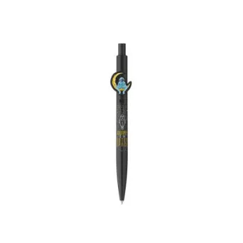   Golyóstoll, 0,8 mm, nyomógombos, ICO "Astronaut", fekete-fekete