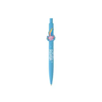   Golyóstoll, 0,8 mm, nyomógombos, kék tolltest, ICO "Axolotl", kék