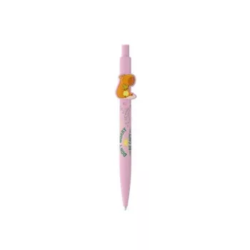   Golyóstoll, 0,8 mm, nyomógombos, ICO "Capybara", pasztell rózsaszín
