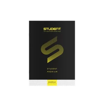   Füzet, tűzött, A4, kockás, 32 lap, ICO "Student Premium", "87-32", fekete