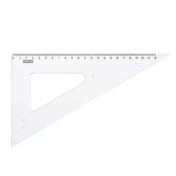 Háromszög vonalzó, műanyag, 60 °, 22 cm, KOH-I-NOOR