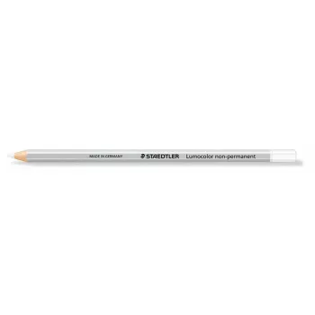   Jelölőceruza, hatszögletű, mindenre író, lemosható (omnichrom), STAEDTLER "Lumocolor 108", fehér