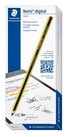 Érintőceruza, érintőképernyős készülékekhez, EMR, STAEDTLER "Noris Digital Classic 180 22", sárga