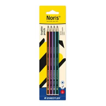  Grafitceruza készlet, HB, hatszögletű, STAEDTLER "Noris® 120 colour edition", 4 darab