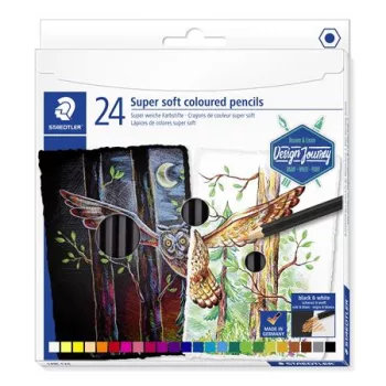   Színes ceruza készlet, hatszögletű, STAEDTLER "149 C", 24 különböző szín