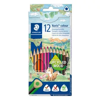   Színes ceruza készlet, háromszögletű, STAEDTLER "Noris Colour 187", 12 különböző szín