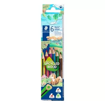   Színes ceruza készlet, háromszögletű, STAEDTLER "Noris Colour 187", 6 különböző szín