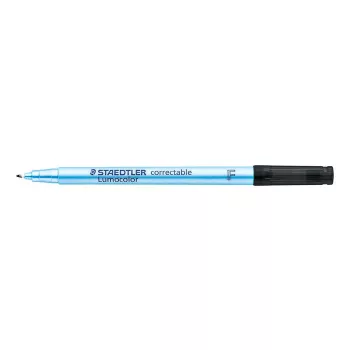   Alkoholmentes marker, OHP, 0,6 mm, STAEDTLER "Lumocolor® 305 F", fekete