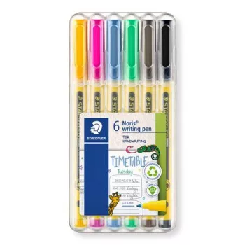   Tűfilc készlet, 0,6 mm,  STAEDTLER "Noris® 307", 6 különböző szín