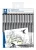 Tusfilc készlet, 12 különböző vonalvastagság, STAEDTLER "Pigment Liner 308", fekete