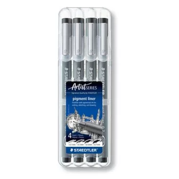   Tusfilc készlet, STAEDTLER "Pigment Liner 308", fekete