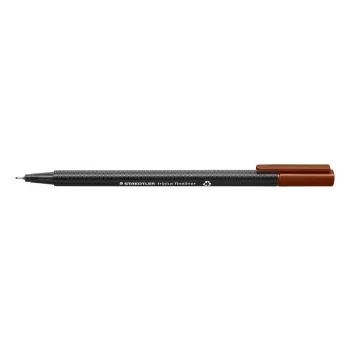   Tűfilc, 0,3 mm, STAEDTLER "Triplus 334", középbarna