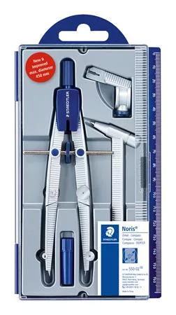 Körző készlet, precíziós, 4 darabos, STAEDTLER "Noris 550 02"