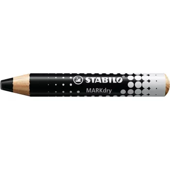   Táblaceruza fehértáblához, flipchartpapírhoz, kúpos, STABILO "MARKdry", fekete