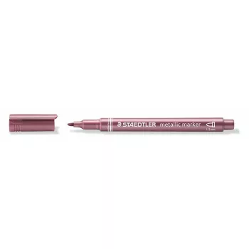   Dekormarker, 1-2 mm, kúpos, STAEDTLER "8323", metálpiros