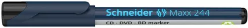 Alkoholos marker, CD/DVD, 0,7 mm, SCHNEIDER "Maxx 244", fekete