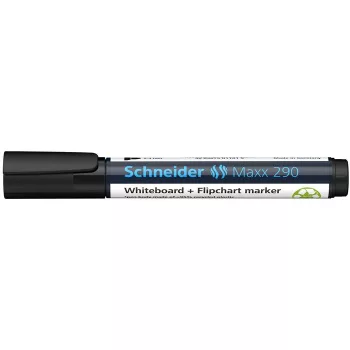   Tábla- és flipchart marker, 2-3 mm, kúpos, SCHNEIDER "Maxx 290", fekete