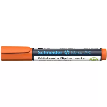   Tábla- és flipchart marker, 2-3 mm, kúpos, SCHNEIDER "Maxx 290", narancssárga