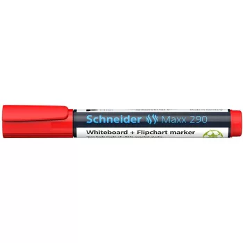   Tábla- és flipchart marker, 2-3 mm, kúpos, SCHNEIDER "Maxx 290", piros