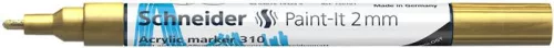 Dekormarker, akril, 2 mm, SCHNEIDER "Paint-It 310", arany