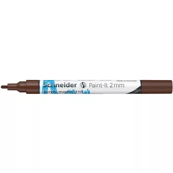   Dekormarker, akril, 2 mm, SCHNEIDER "Paint-It 310", barna