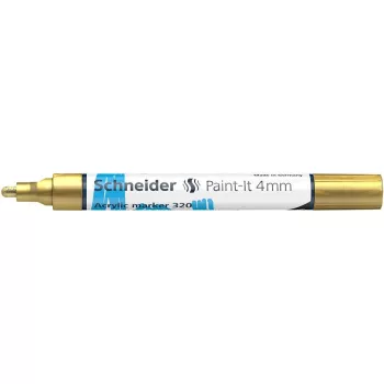   Dekormarker, akril, 4 mm, SCHNEIDER "Paint-It 320", arany