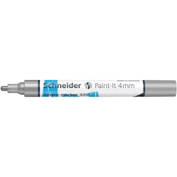   Dekormarker, akril, 4 mm, SCHNEIDER "Paint-It 320", ezüst