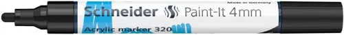 Dekormarker, akril, 4 mm, SCHNEIDER "Paint-It 320", fekete