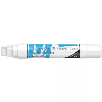   Dekormarker, akril, 15 mm, SCHNEIDER "Paint-It 330", fehér