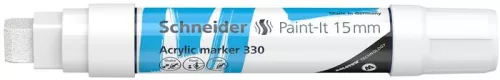 Dekormarker, akril, 15 mm, SCHNEIDER "Paint-It 330", fehér
