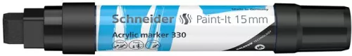 Dekormarker, akril, 15 mm, SCHNEIDER "Paint-It 330", fekete