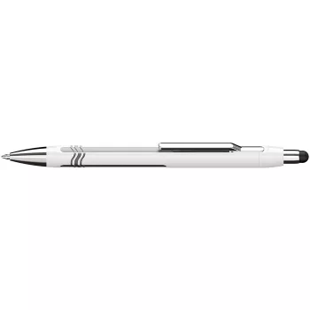   Golyóstoll, 0,7 mm, nyomógombos, érintőképernyőhöz, fehér-ezüst tolltest, SCHNEIDER "Epsilon Touch XB", kék