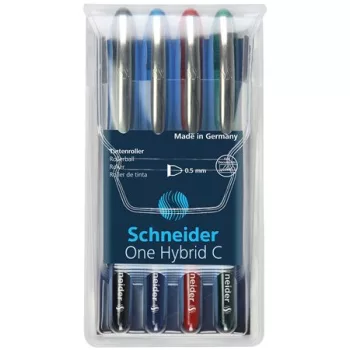   Rollertoll készlet, 0,5 mm, SCHNEIDER "One Hybrid C", 4 szín