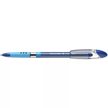   Golyóstoll, 0,3 mm, kupakos, SCHNEIDER "Slider Basic F", kék