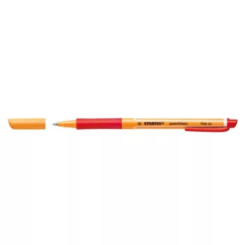 Rollertoll, 0,5 mm, STABILO "PointVisco", piros