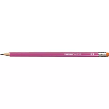   Grafitceruza radírral, HB, hatszögletű, STABILO "Pencil 160", rózsaszín