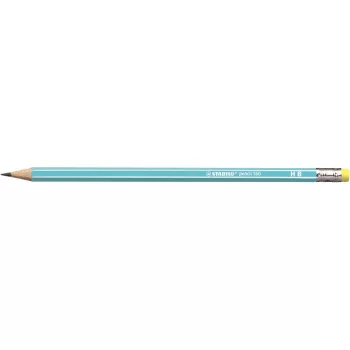   Grafitceruza radírral, HB, hatszögletű, STABILO "Pencil 160", kék