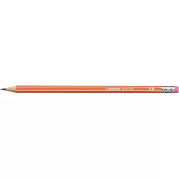  Grafitceruza radírral, HB, hatszögletű, STABILO "Pencil 160", narancs