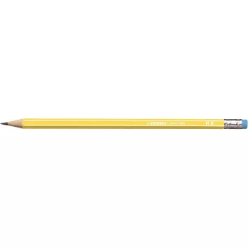   Grafitceruza radírral, HB, hatszögletű, STABILO "Pencil 160", sárga