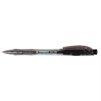   Golyóstoll, 0,38 mm, nyomógombos, STABILO "Liner 308", fekete