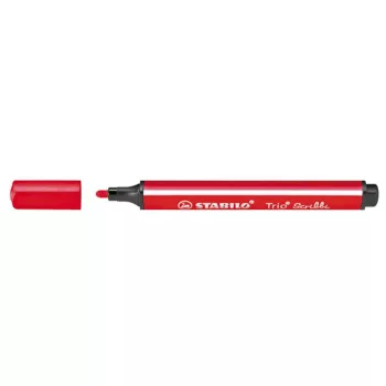   Filctoll, 1,5-2 mm, rugós hegy, STABILO "Trio Scribbi", piros